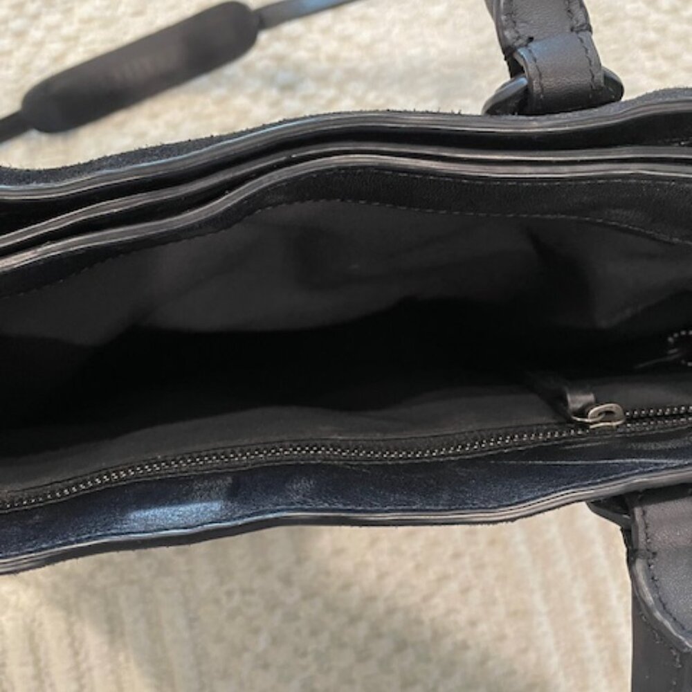 Coach Vintage Half Suede Half Smooth Leather Black  Purse - Picture 4 of 6